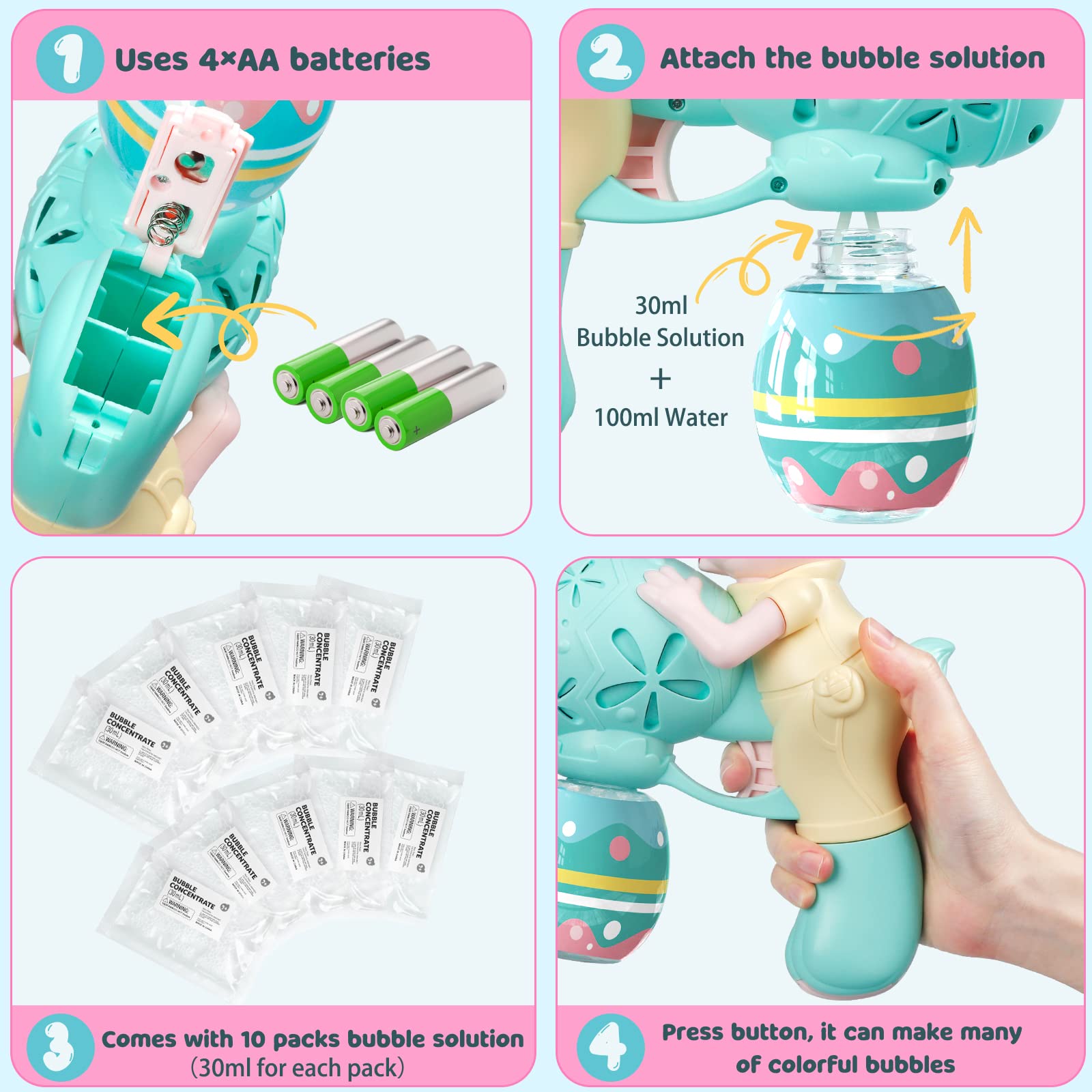 Weilim Bubble Gun 360-degree leak-proof design