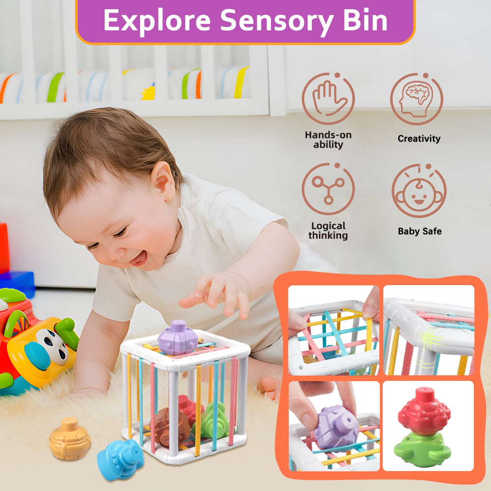 Weilim colorful egg blocks help teach colors and shapes through matching play.