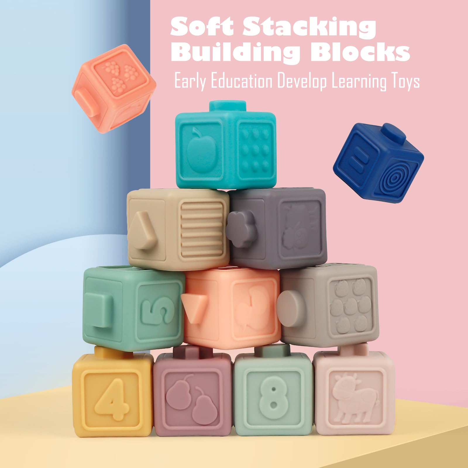 Weilim Montessori stacking rings encourage fine motor skills and hand-eye coordination.