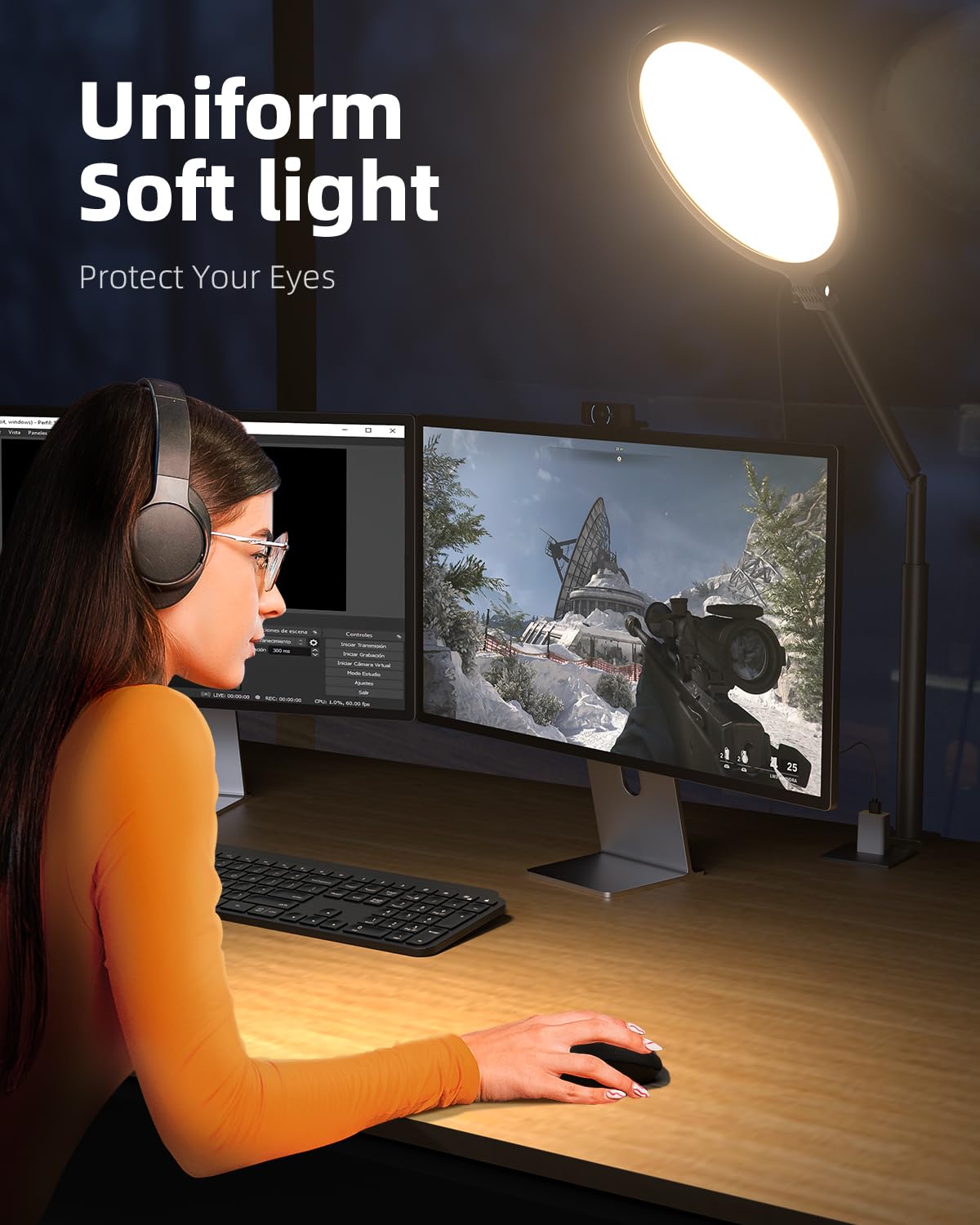 Weilisi 360-degree rotation lets you adjust light direction easily