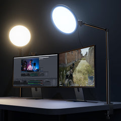 Weilisi desk ring light with clamp delivers clean, shadow-free lighting for video calls