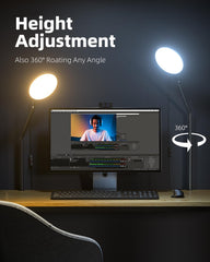 Weilisi ring light head tilt supports flattering angles during recordings