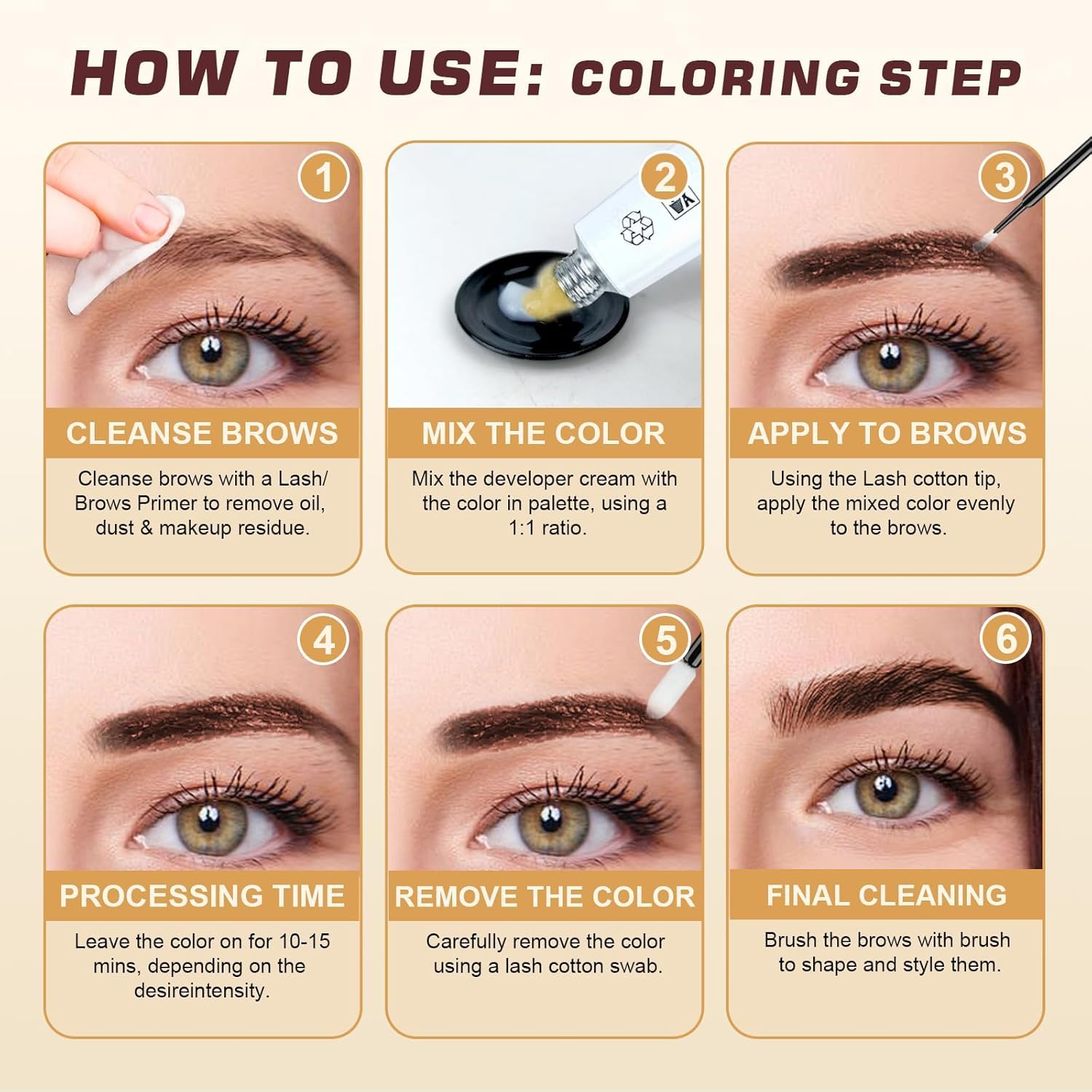 WEILNELL DIY eyelash color application shows instant visible results.