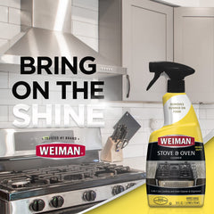 Weiman Broiler Pan Cleaner removes baked-on grease from pans and drip trays