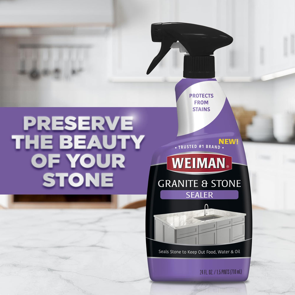 Weiman clean and seal stone surfaces after installation for renewed beauty