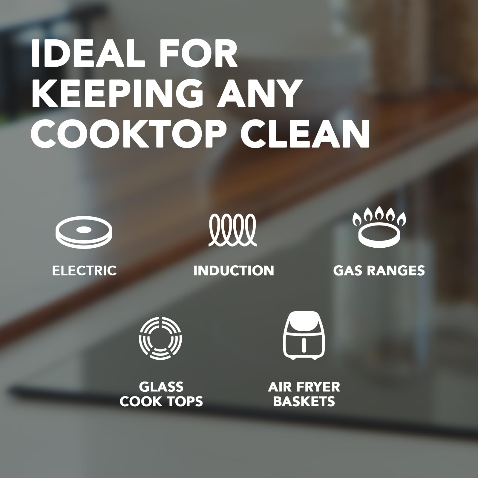Weiman Cooktop Cleaner for glass-ceramic surfaces provides a clean, residue-free finish