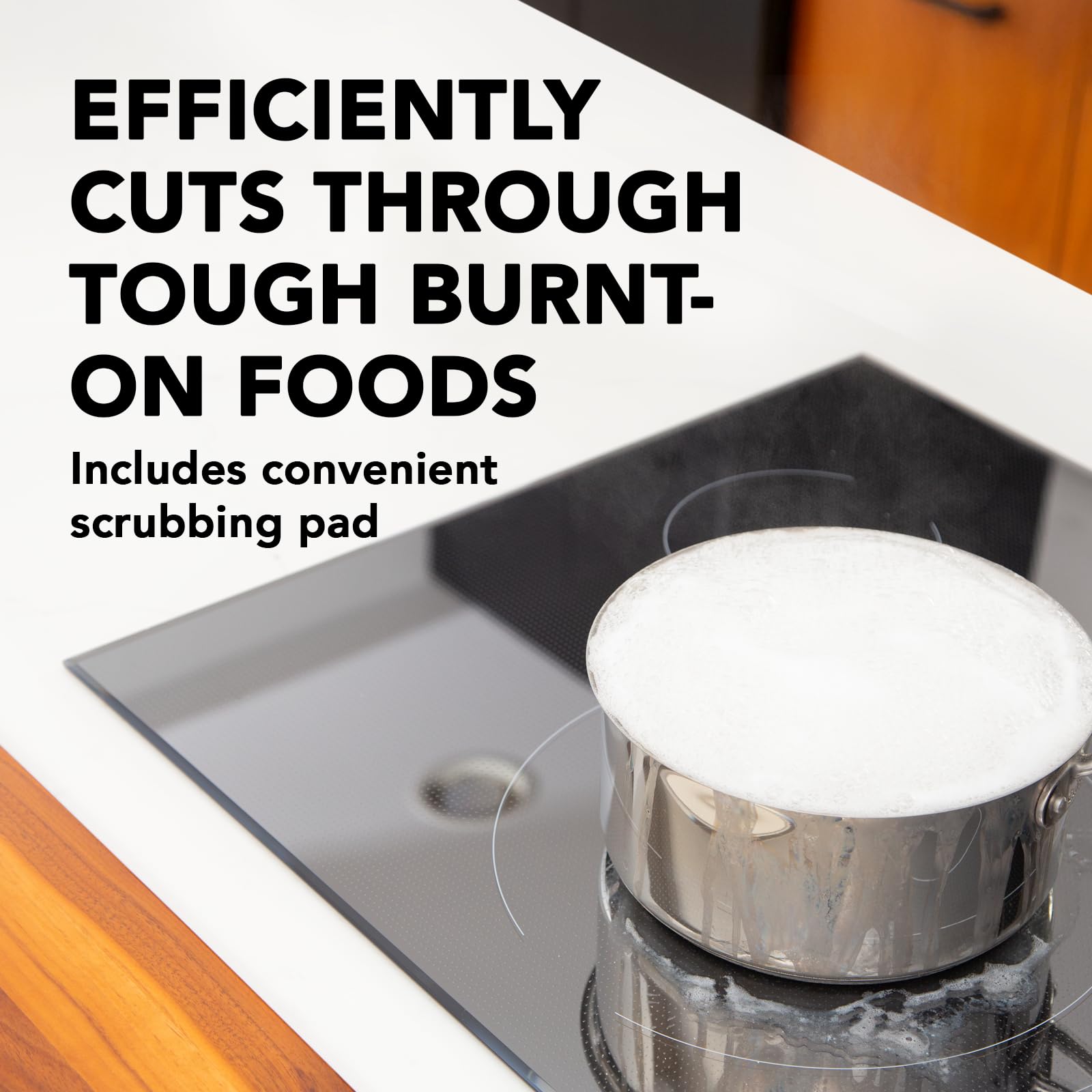 Weiman Cooktop Paste with scrubbing pad for grease and grime removal