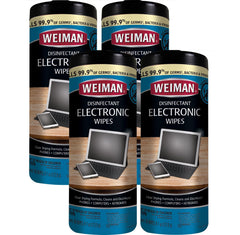 Weiman Electronic Screen Cleaner Wipes four‑pack box on display, ready for cleaning