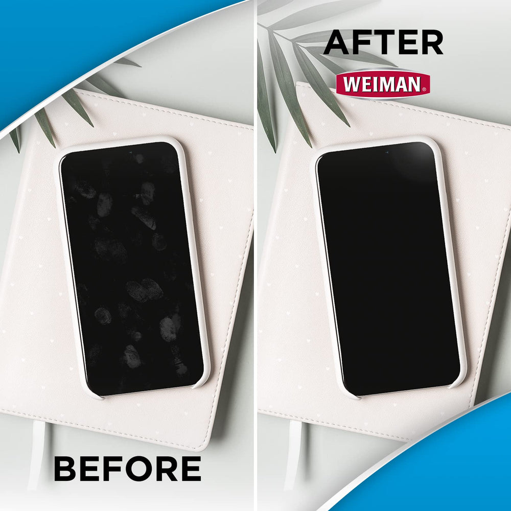 Weiman electronic cleaner on keyboard reduces surface grime