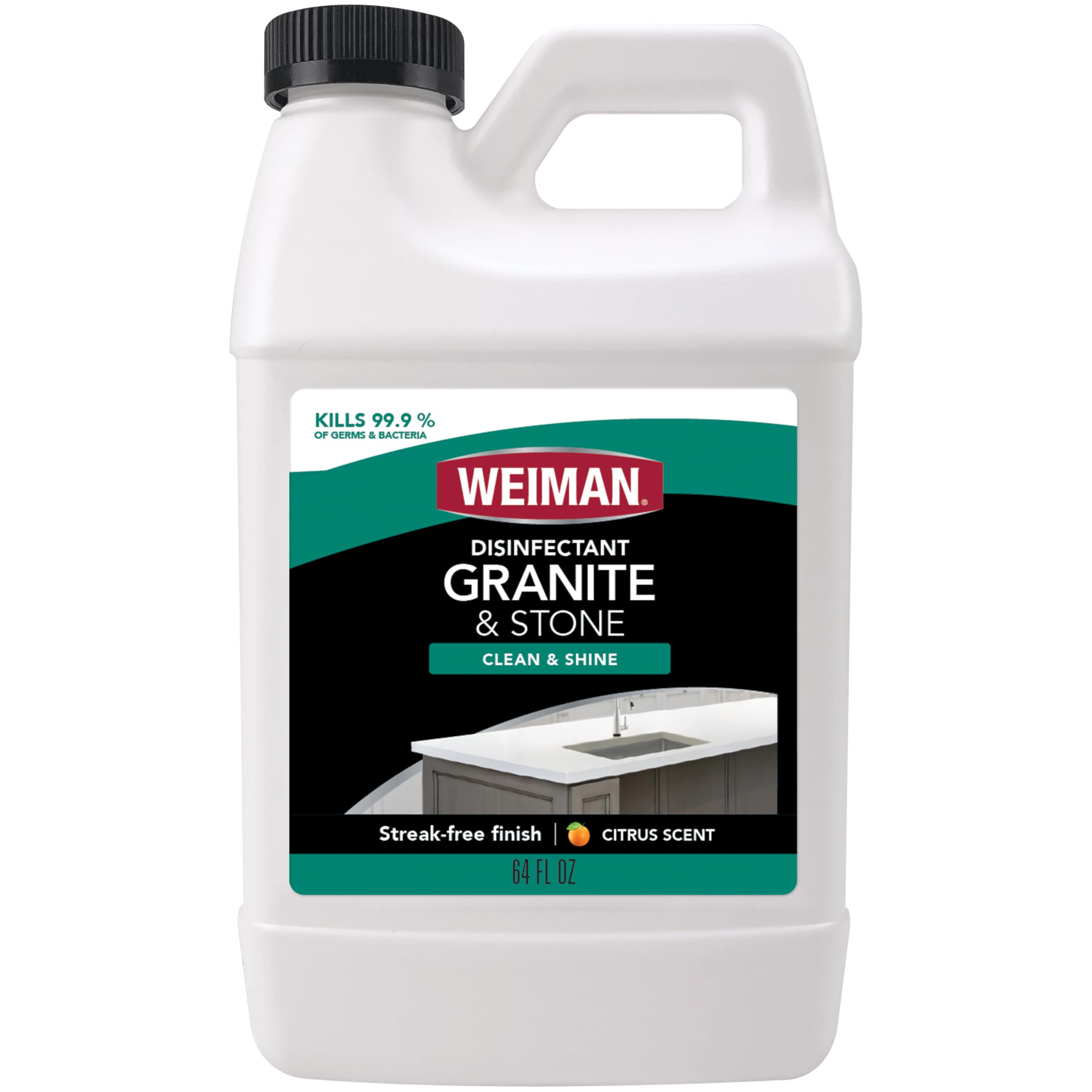 Weiman Granite Daily Clean & Shine bottle 64oz for easy countertop care.
