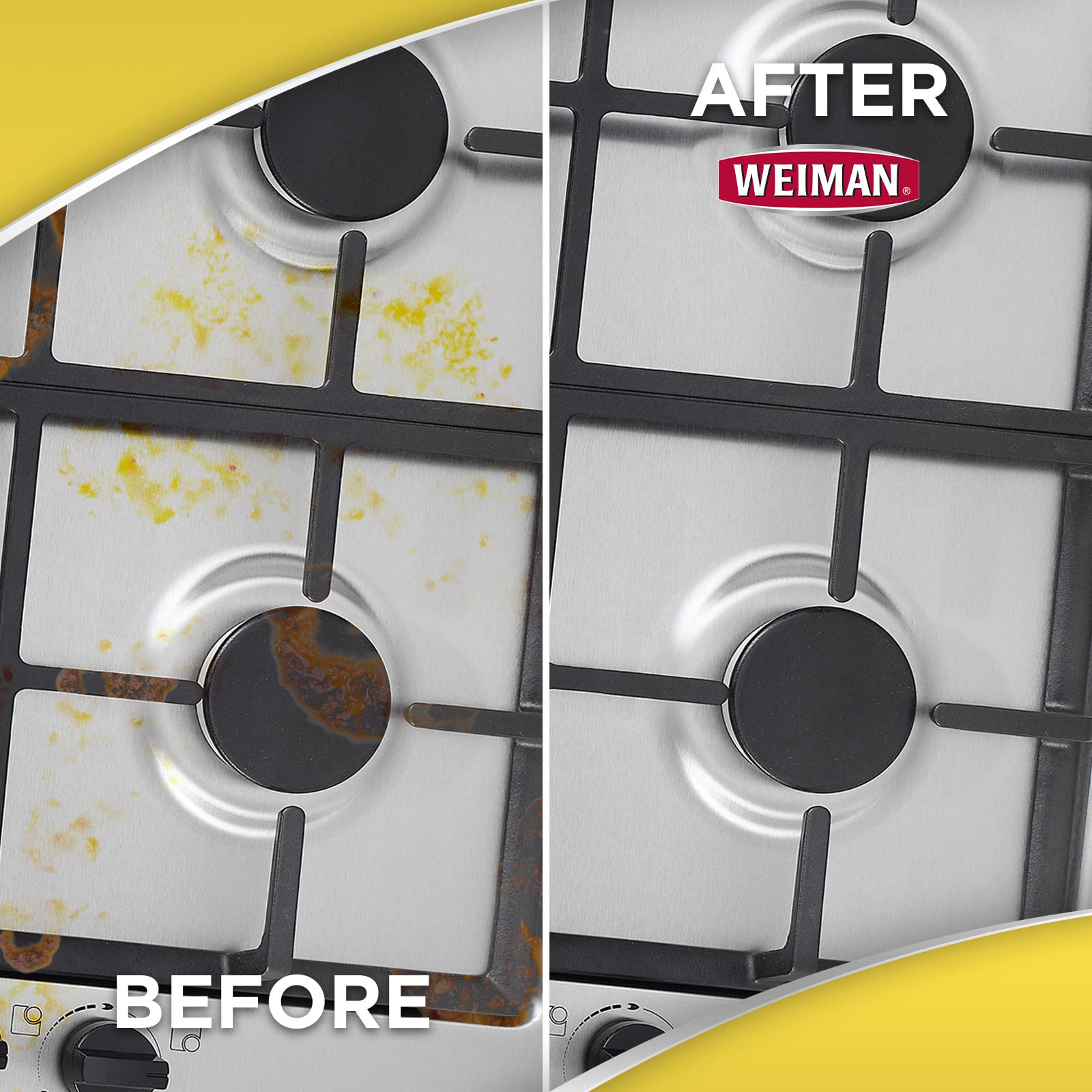 Weiman Grill Grates Cleaner dissolves grease on BBQ grates for easier scrubbing