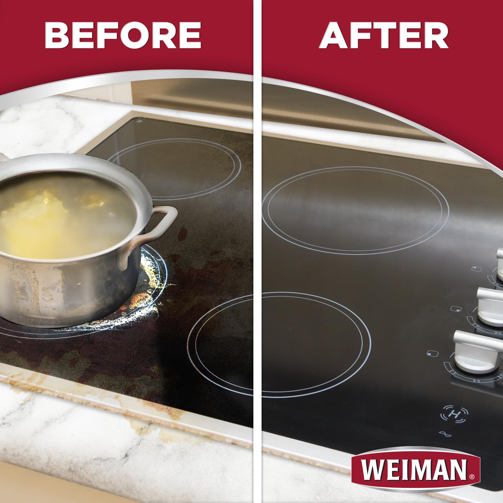 Weiman non-abrasive formula safe on ceramic and induction surfaces
