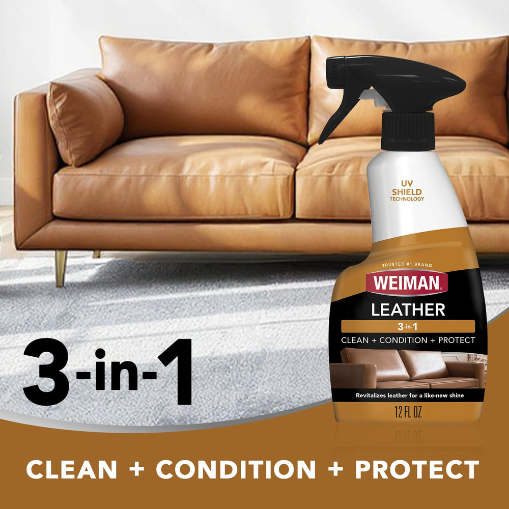 Weiman leather cleaner conditioner application cloth allows even treatment