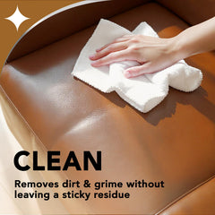 Sofa refreshed after using Weiman Leather Cleaner.