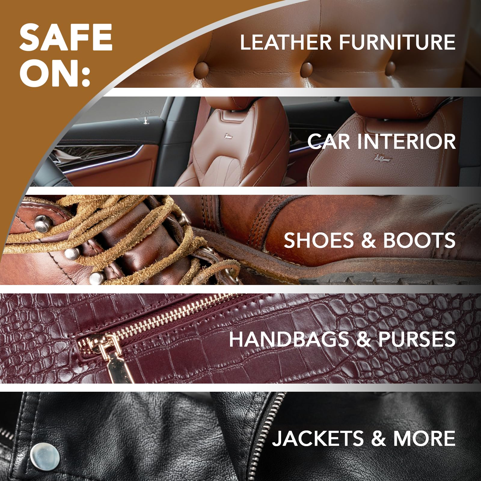 Leather UV protection feature as part of the Weiman formula.
