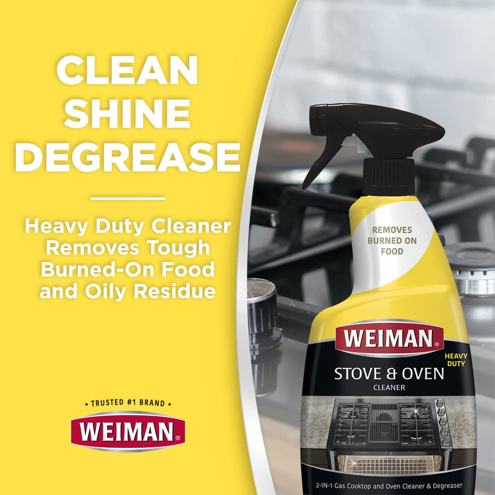 Weiman microfiber towel included for easy wipe-downs and reuse