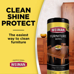 Weiman microfiber cloth included, for easy buffing and streak-free shine.