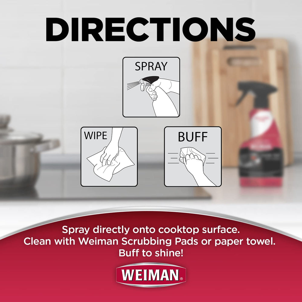 Weiman safe for glass, ceramic, microwave glass surfaces