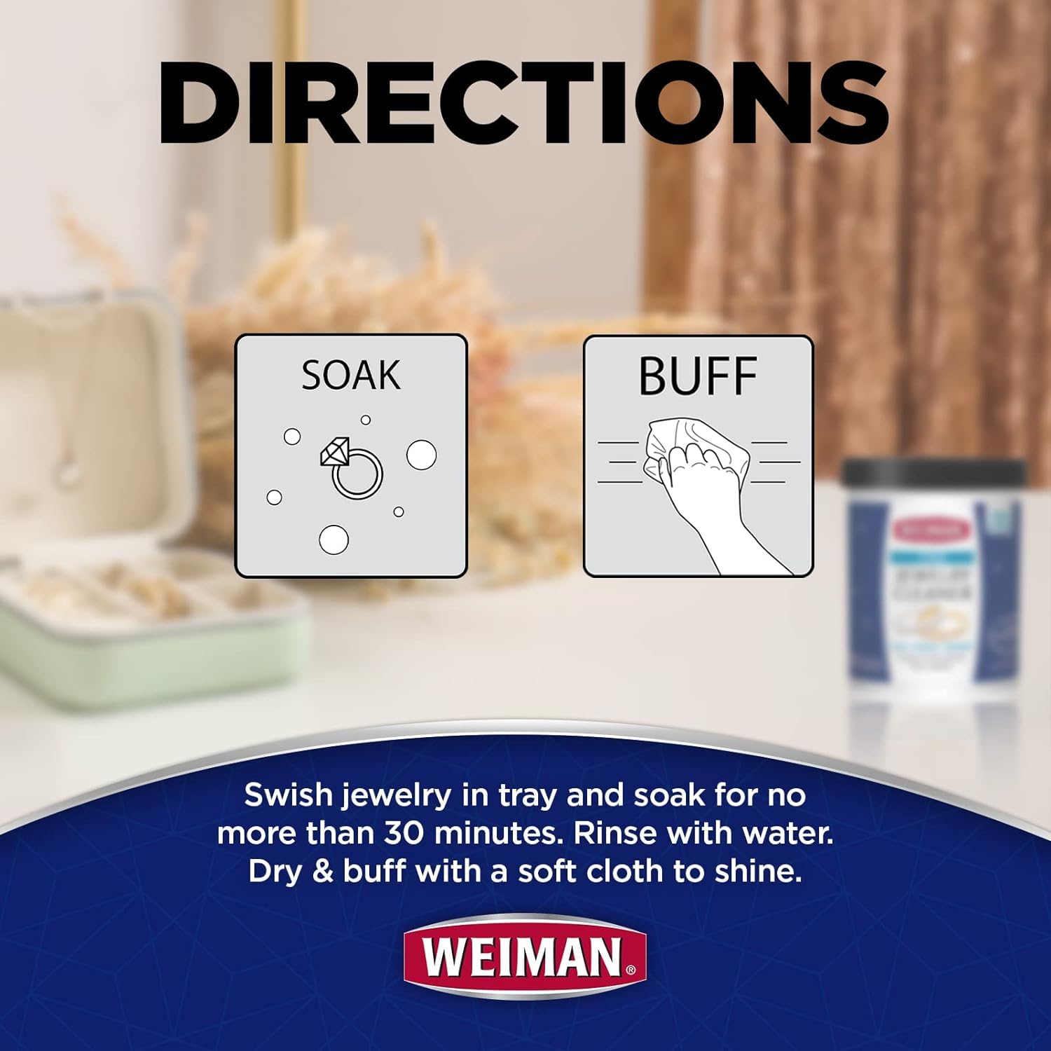 Weiman finish after buffing with soft cloth.