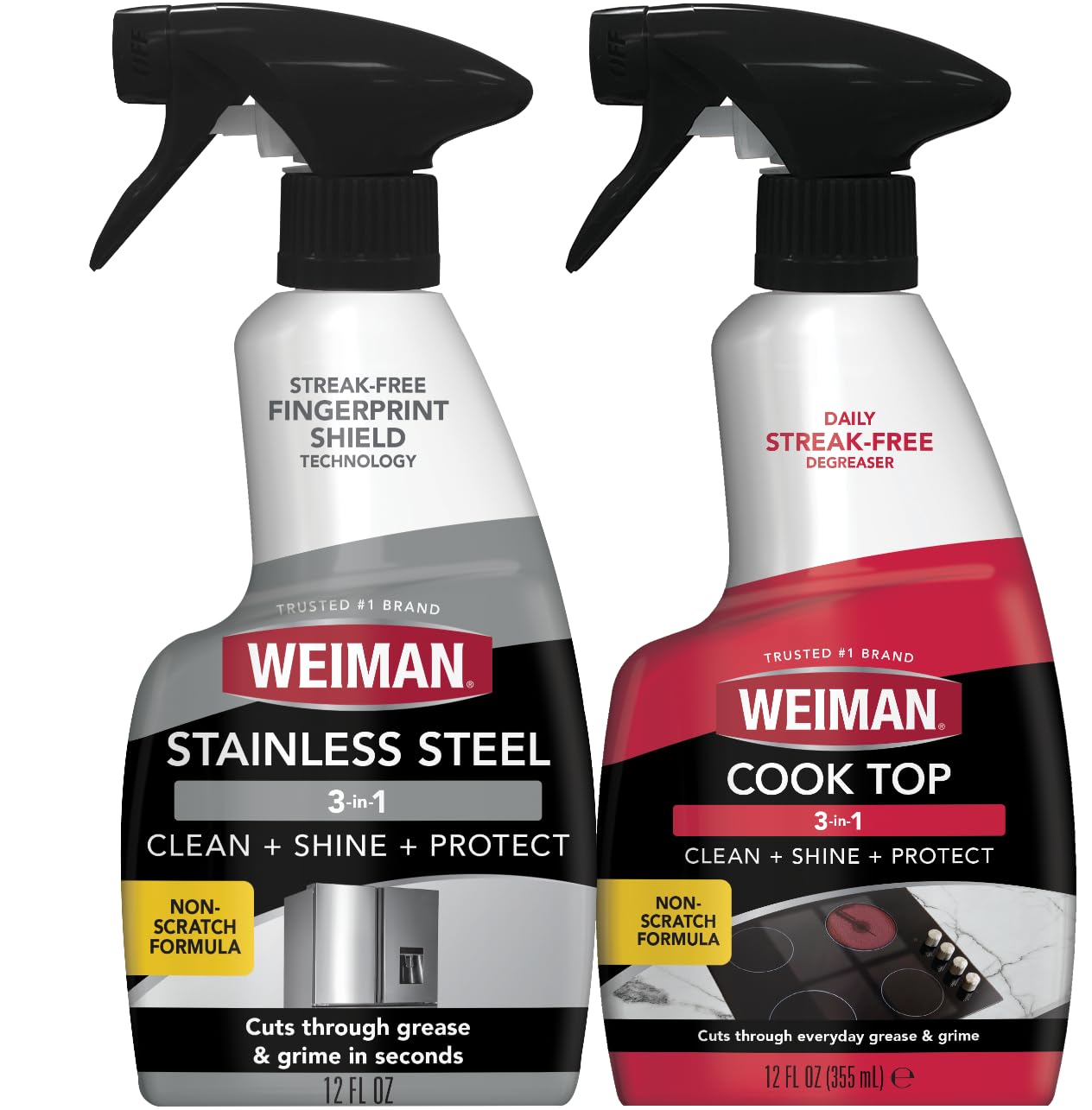 Weiman stainless steel cleaner bottle pour for quick touch ups