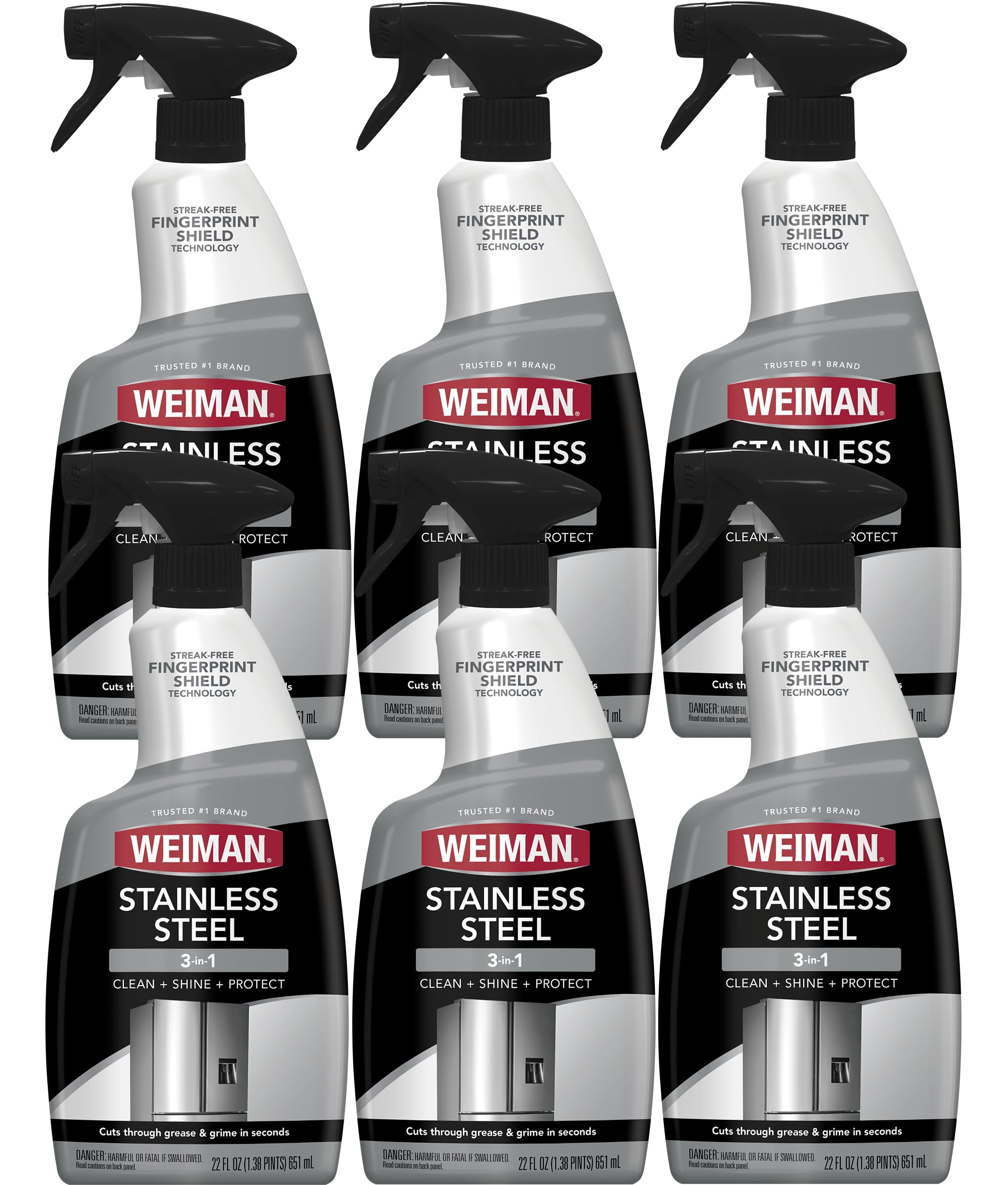Weiman Stainless Steel Cleaner bottle ready for easy spray on appliances