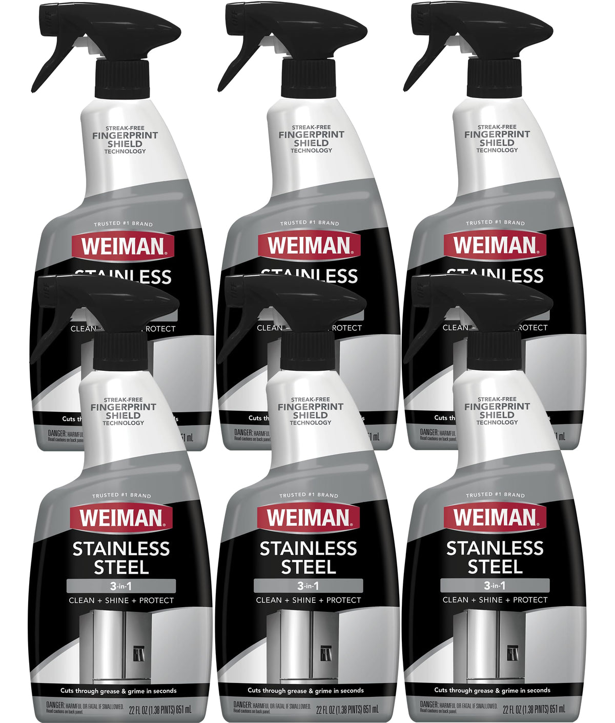 Weiman Stainless Steel Cleaner bottle ready for easy spray on appliances