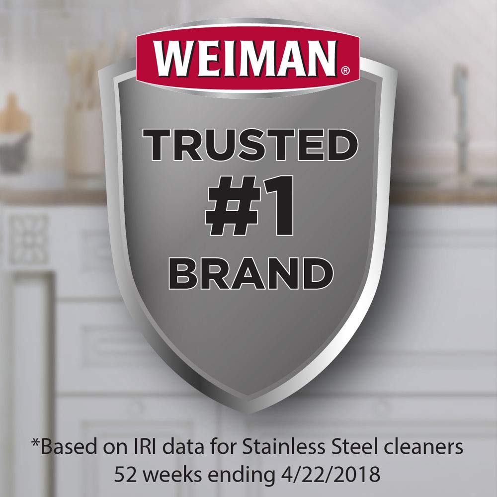 Weiman stainless steel cleaner multi surface use covers copper brass ceramic