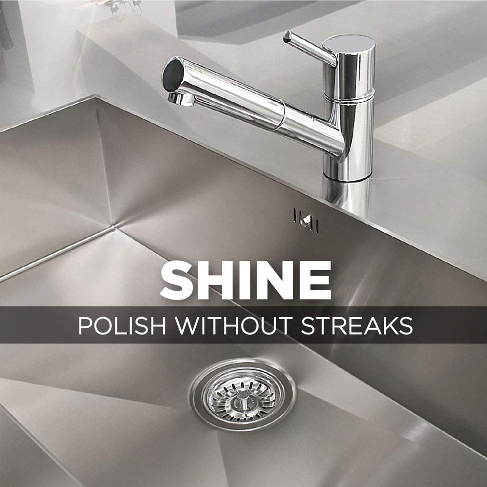 Weiman stainless steel cleaner protective barrier helps resist smudges