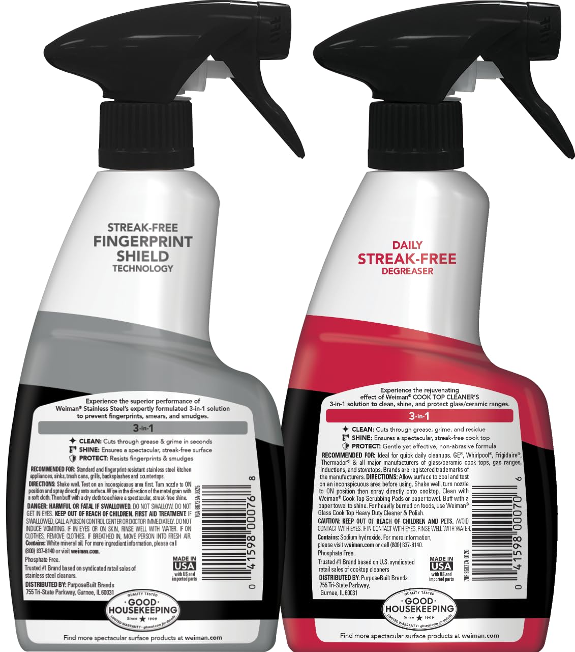 Weiman stainless steel cleaner spray mist for even coverage