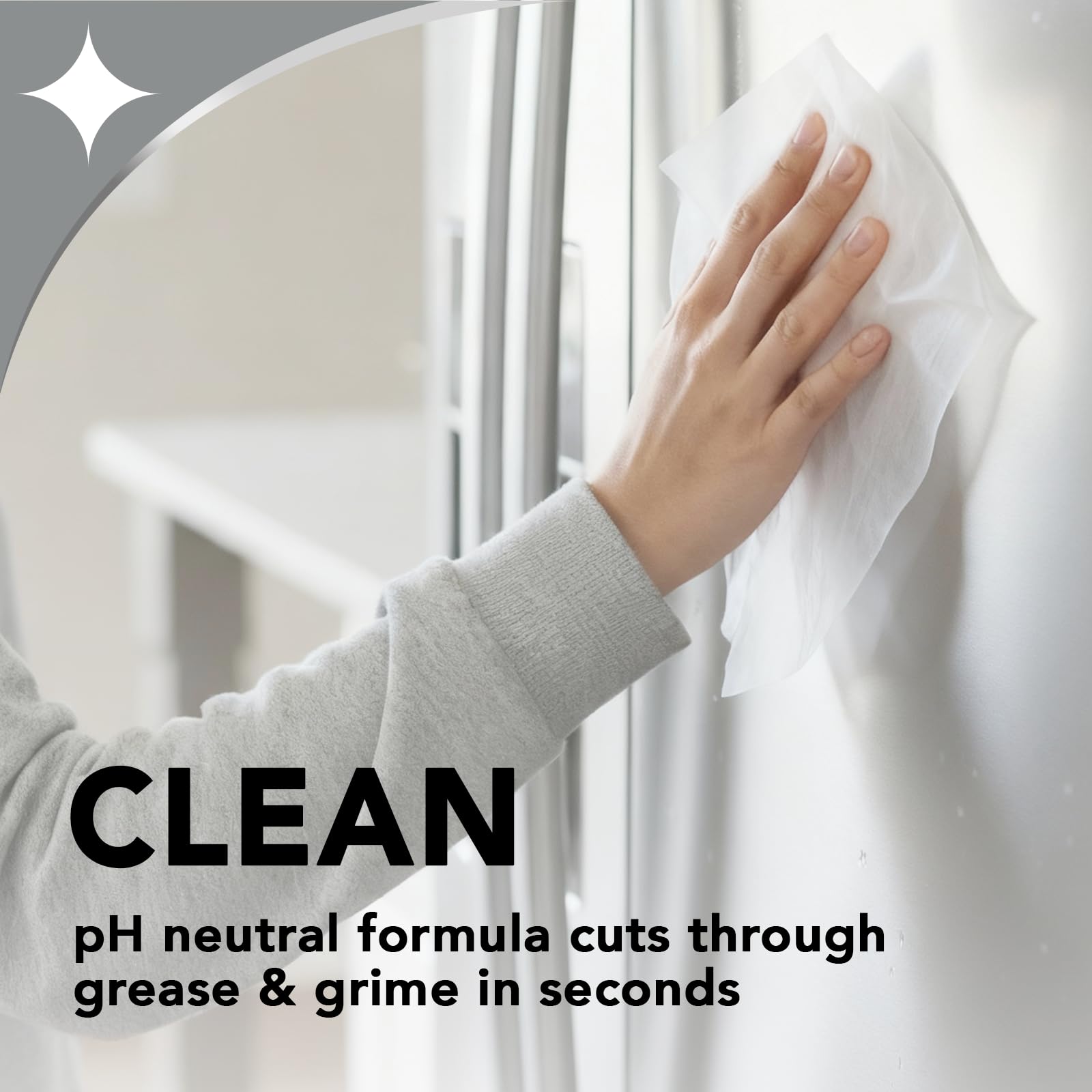 Weiman fingerprint-removal wipes for appliances deliver a pristine look.