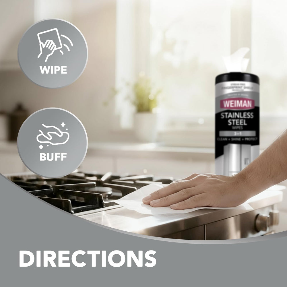 Weiman kitchen and grill exteriors stay polished with lasting shine.