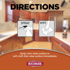 Weiman wood table and cabinet surfaces refreshed with natural-looking shine