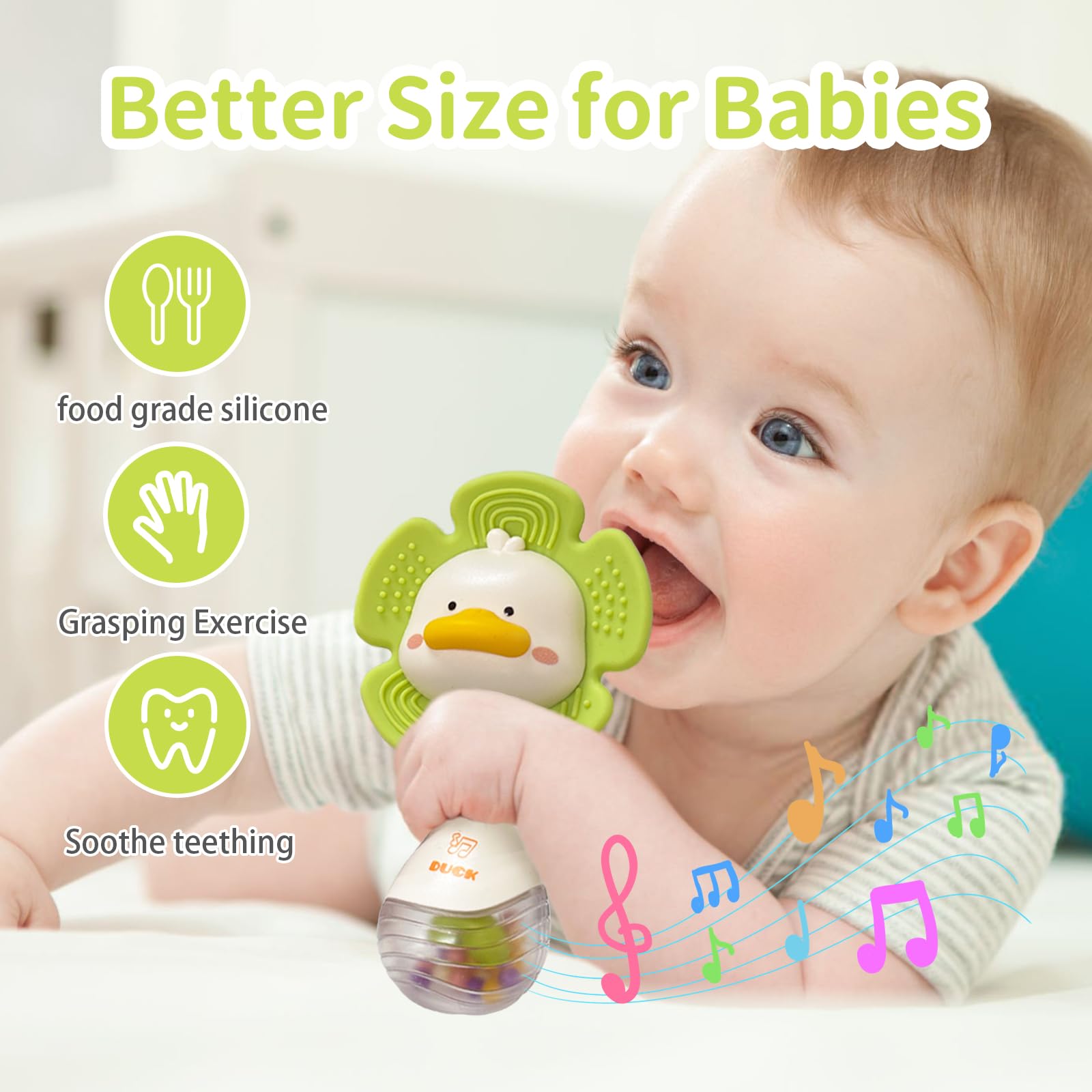 Weirtoya textured sensory surface invites touch exploration and teething comfort.