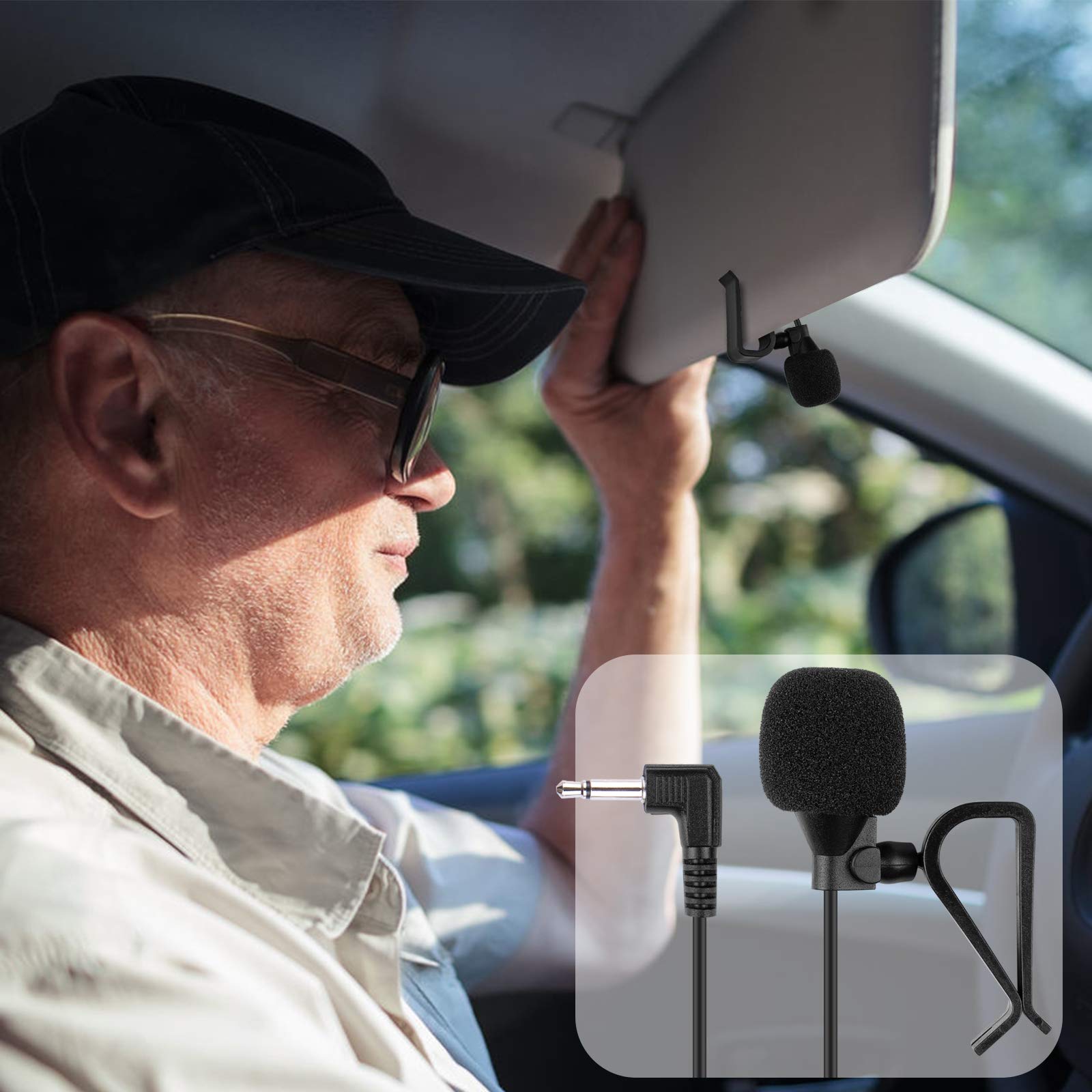 weishan car microphone with adapter 3-5mm to 2-5mm demonstrates universal compatibility