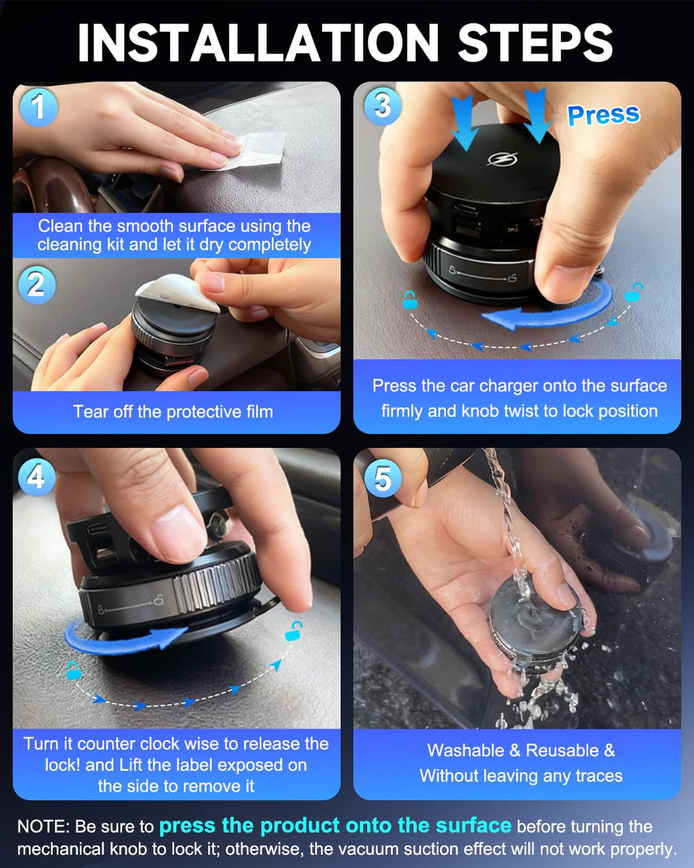 WEKEFON 780-degree base adjusts for portrait or landscape viewing.