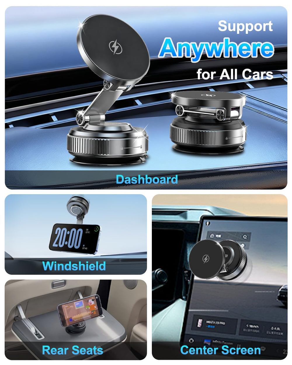 WEKEFON 1.5m USB-C cable enables convenient in-car charging.