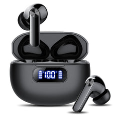 Wekily S50 Earbuds power display shows battery status for easy topping up during workouts