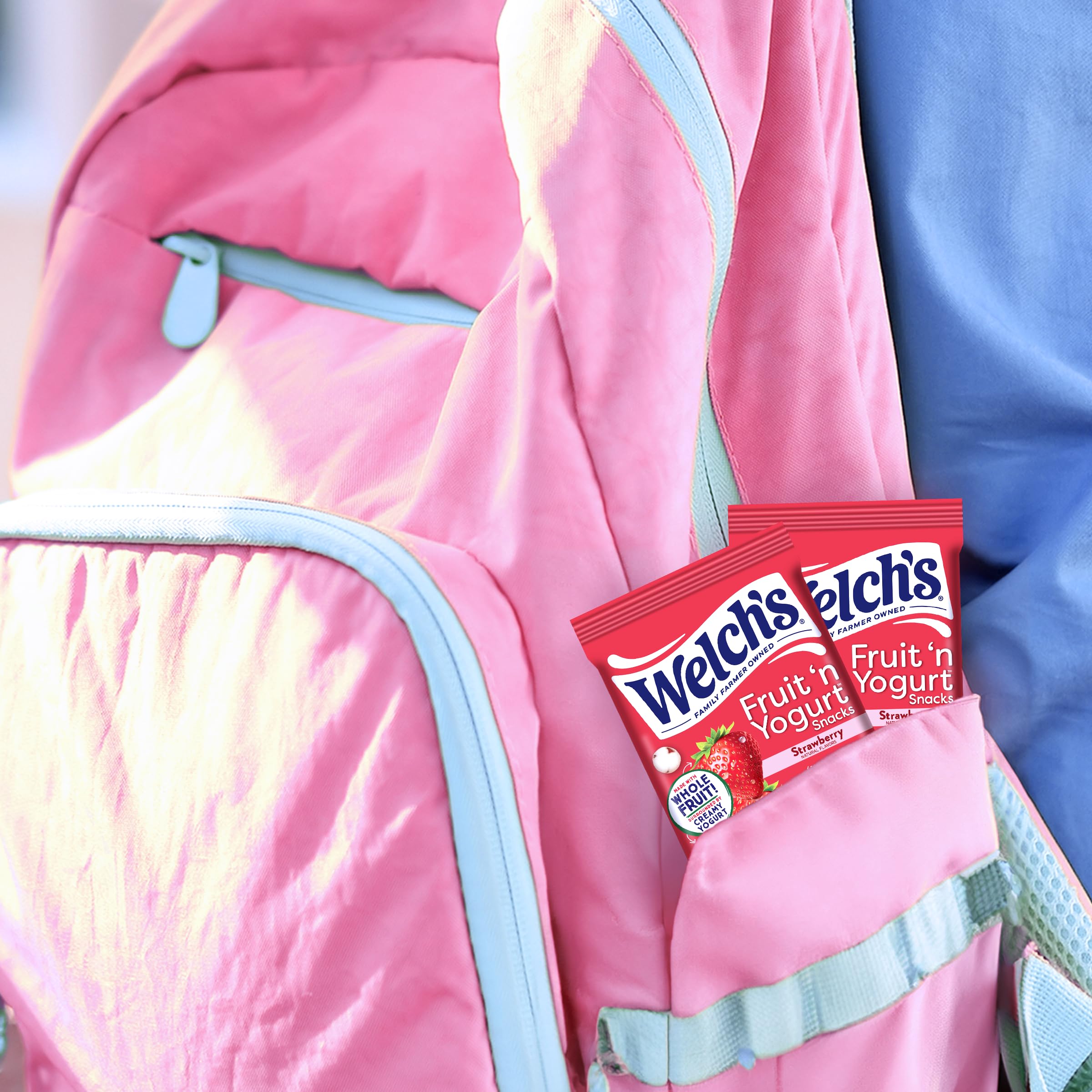 Creamy yogurt coating surrounds real fruit in Welch's snacks