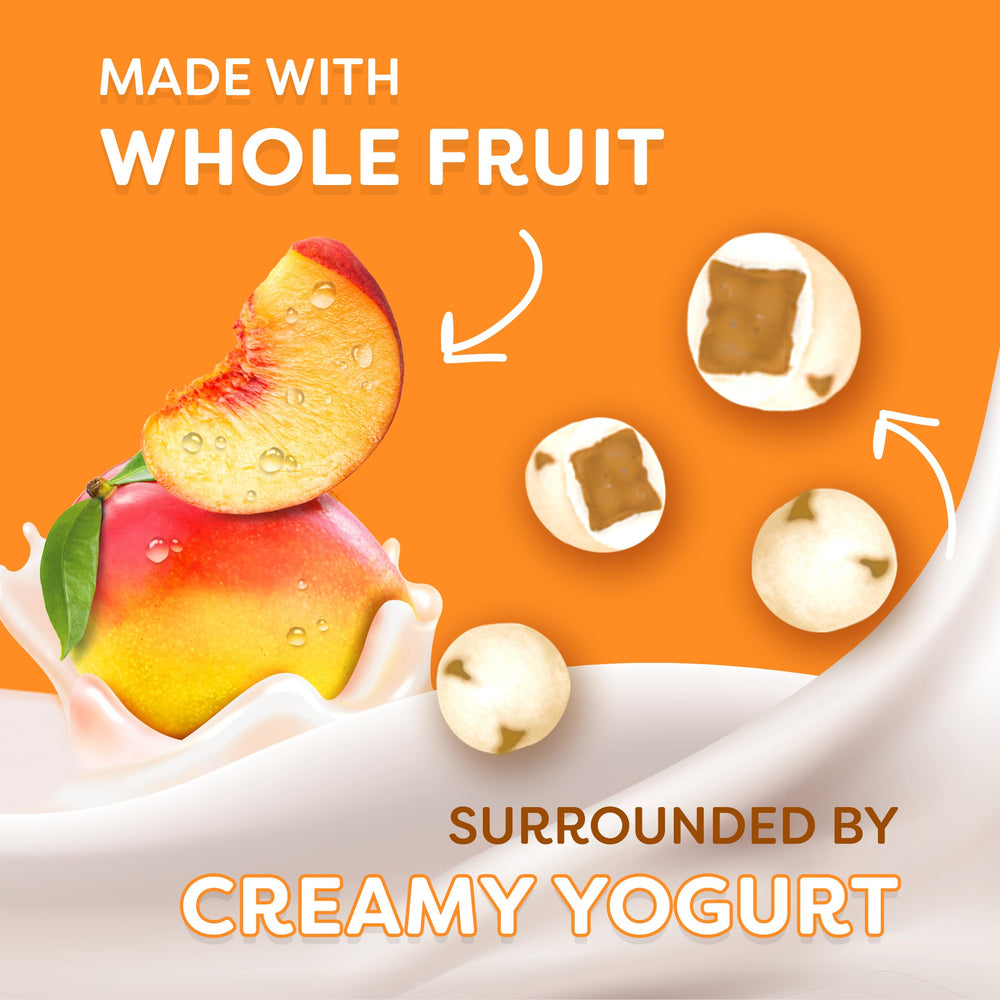 Natural flavors highlight Welch's real fruit in yogurt coating