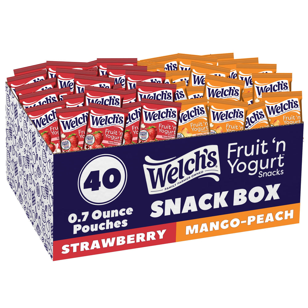 Welch's Fruit 'n Yogurt strawberry snack in a 0.7 oz pouch, ideal for lunches