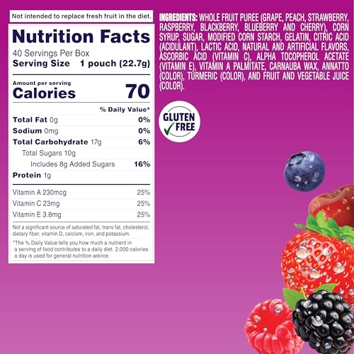 Individual Welch's Berries 'N Cherries packs for on-the-go lunches.