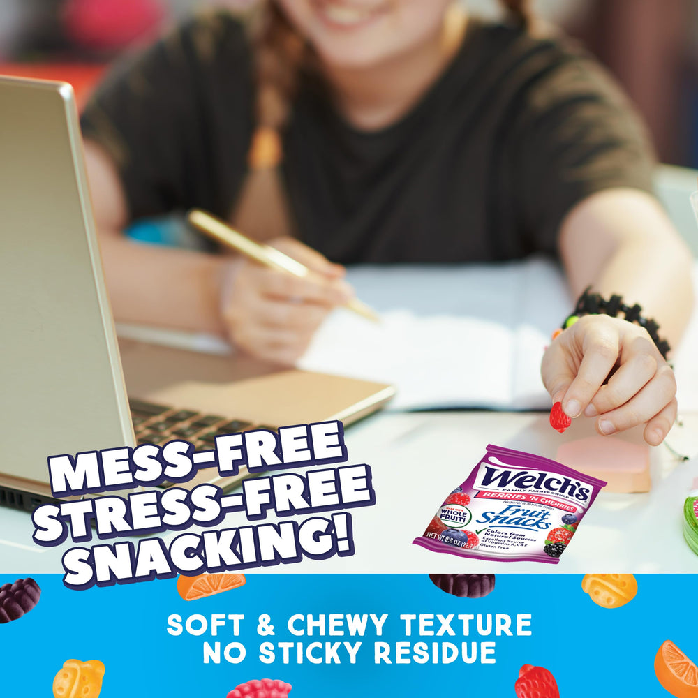Welch's Fruit Snacks Family-Friendly Box, easy portioned snacking.