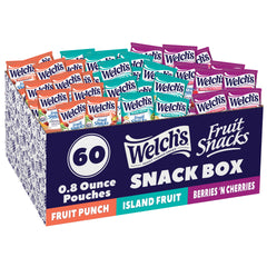 Welch's Fruit Snacks Fruit Punch pack, vibrant flavor for lunchboxes.