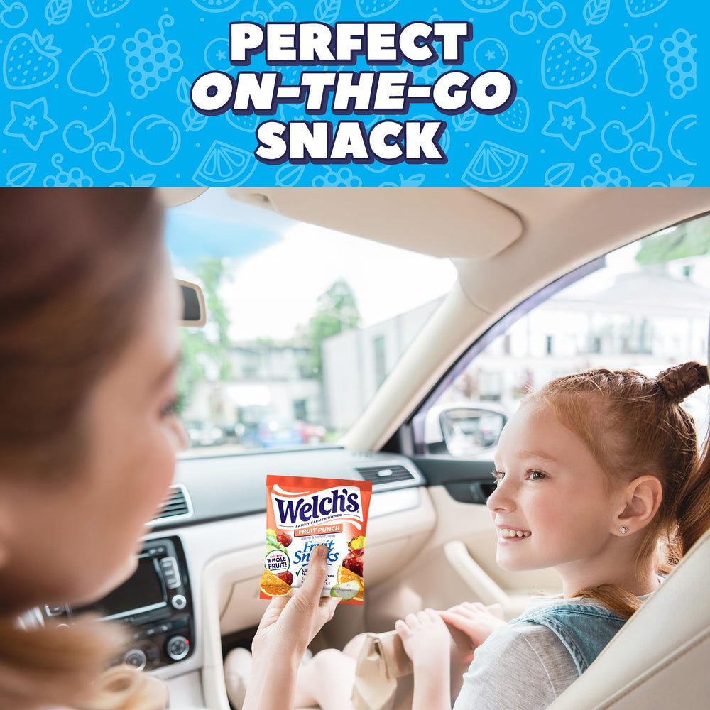 Welch's Fruit Snacks Gluten Free Fat Free pack, light snack.