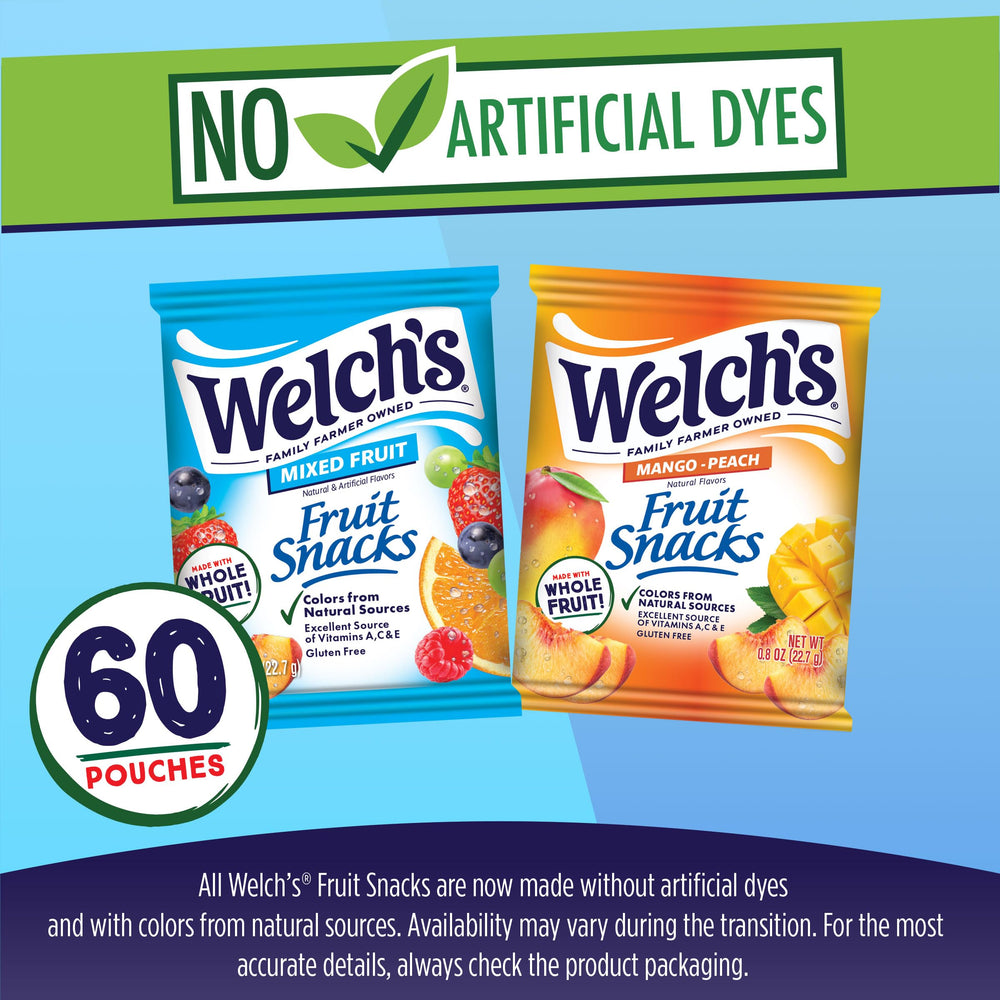 Welch's Mango Peach flavor snack for on-the-go energy