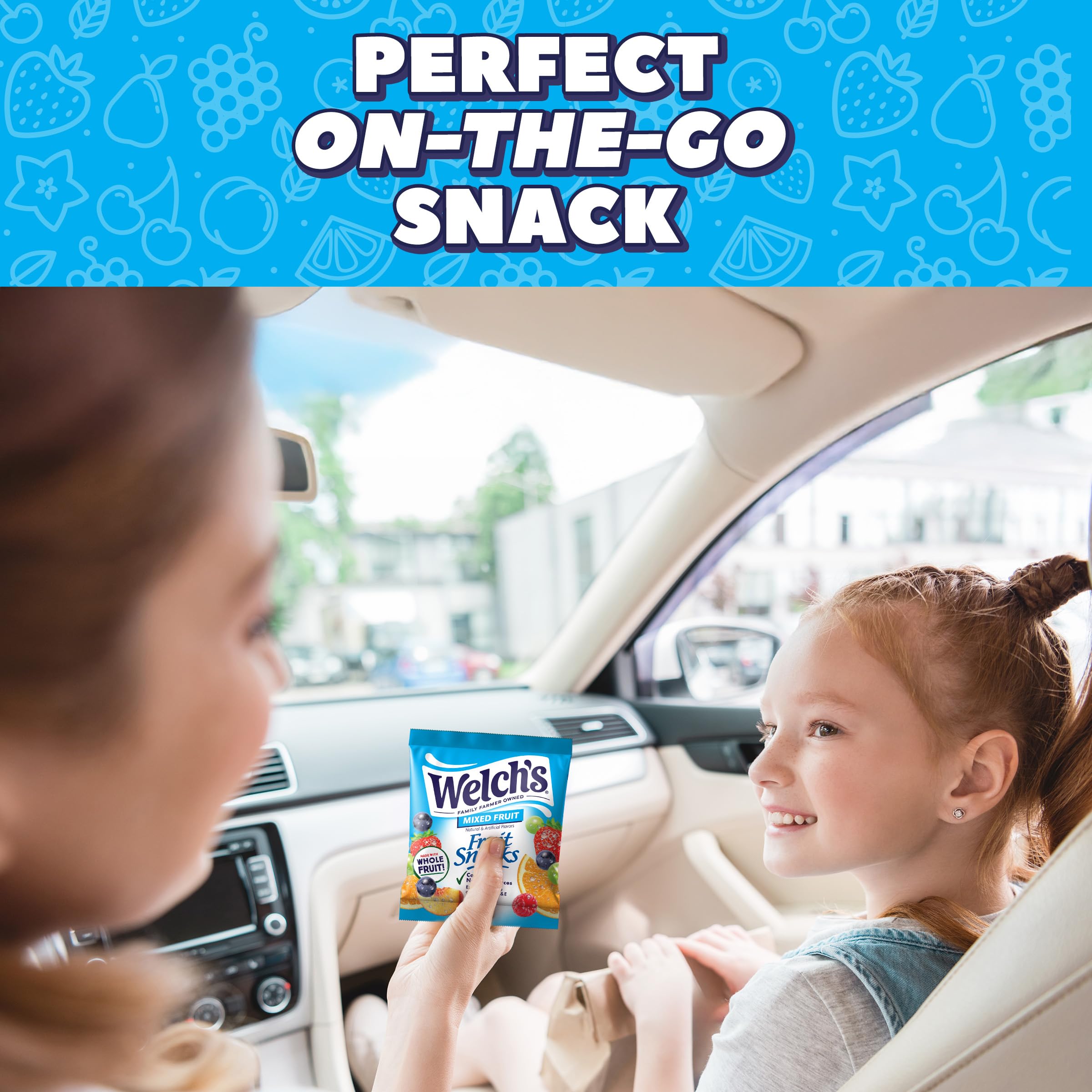 Welch's Fruit Snacks featuring whole fruit as the main ingredient