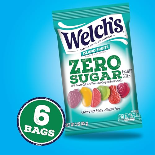 Island Fruits flavor label highlights zero sugar and fewer calories