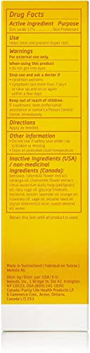 Close-up of calendula and chamomile ingredients in Weleda diaper cream.