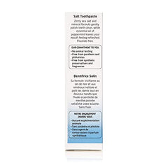 Weleda Natural Salt Toothpaste box on bathroom counter for everyday oral care.