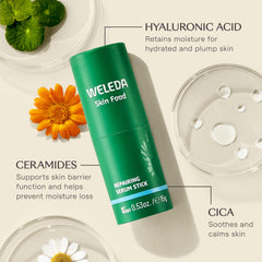 Weleda Skin Food Serum Stick with hyaluronic acid for instant moisture boost.